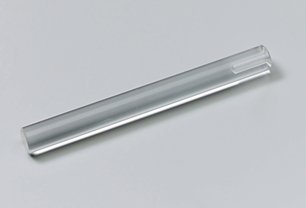 Das Bild zeigt ein transparentes Reagenzglas, das in einem Experimentierbedarf-Shop angeboten wird. Es ist einfach und funktional gestaltet, ideal für den Einsatz in Bildungs- und Laborumgebungen.